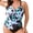 03-Mint Green, variant on Women's Plus Size Floral One Piece Swimsuit High Waisted Built-in Bra Bathing Suit with Tummy Control & Side Ties for Beach & Pool