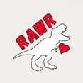 thumbnail image 3 of Wild Bobby Rawr Cute T-Rex Dinosaur Valentine's Day Red Heart T Rex Dino Dinosaurs Baby Clothes 1st Valentines Day Toddler Crew Graphic T-Shirt, 3 of 6