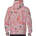 thumbnail image 7 of Naloa Flamingos Men's Casual Hooded Collar Drawstring Hoodies Pullover Sweatshirts Casual Long Sleeve Shirts-4X-Large, 7 of 7