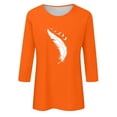 thumbnail image 4 of Tisuna Women 3/4 Sleeve T-Shirts Elegance Graphic Print Crewneck Tops Ladies Everyday Wear Tees Size L, 4 of 4