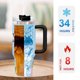 thumbnail image 5 of Molang Vaso aislado de acero inoxidable con asa, diseño temático, regalo para familia, amigos y fans; incluye pajita y encaja en el portavasos estándar, 40 oz, 5 of 6