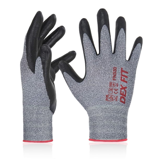 Guantes de trabajo DEX FIT recubiertos de nitrilo FN330, 3 pares, gris XXL (11)