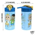 thumbnail image 3 of Zak Designs 2pc 16 oz CoComelon Kids Water Bottle Plastic with Easy-Open Locking Spout Cover for Travel, CoComelon, 3 of 7