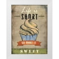 thumbnail image 1 of JMB Designs 19x24 White Modern Wood Framed Museum Art Print Titled - Life is Short, 1 of 4