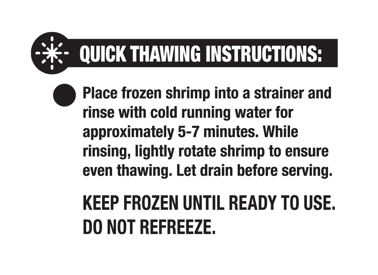 Great Value Frozen Cooked Extra Large Peeled & Deveined, Tail-on Shrimp, 12 oz Bag (26-30 Count per lb)