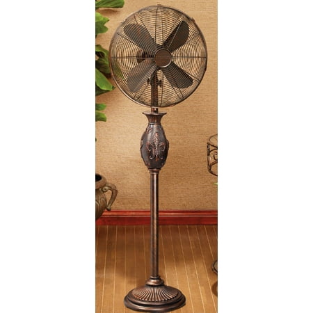 54 French Style Fleur De Lis Accent Oscillating Standing Floor