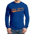 thumbnail image 5 of New York Baseball Script - Hometown Pride, Pitcher Long Sleeve T Shirt - Large - Royal, 5 of 6