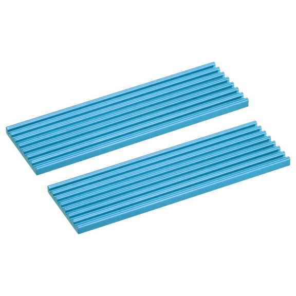 Uxcell 2 Pack M.2 2280 Nvme SSD Heatsink Cooler w Thermal Pad Alloy Aluminum Heat Sink for Laptop, 70x22x3mm, Light Blue