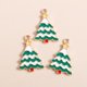 thumbnail image 1 of 10 Uds. De dijes de Navidad rojos esmaltados, muñeco de nieve, sombrero de Papá Noel, pingüino, hombre de jengibre, joyería DIY, pendientes, collar, colgantes, 1 of 4