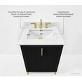 thumbnail image 3 of Turlington 24 in. Bath Vanity in Black Oak with White Quartz Top and Undermount, 3 of 5