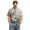 Gray, variant on JULMCOMO Cotton Linen Shirts for Men Abstract Printed Collared Short Sleeve Casual Button Down Shirt Vacation Summer Tees with Chest Pocket Yellow 4XL