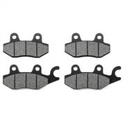 KMG Front + Rear Brake Pads Compatible with 2002-2008 Kymco Bet & Win 150 250 - Non-Metallic Organic NAO Brake Pads Set