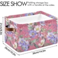 thumbnail image 3 of FREEAMG Watercolor Flowers Foldable Canvas Storage Bin, Sturdy Fabric Storage Basket with Handles, Storage Cube Box for Organizing Shelf Nursery Toy Closet 2PCS, 3 of 7