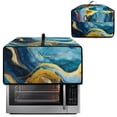 thumbnail image 2 of Renewold Toaster Oven Cover Stain-Resistant Air Fryer Smart Oven Protector with Storage Pockets Easy Clean Kitchen Appliance Accessories, 18.5 x 14.5 x 9 Inches, Marble Blue Yellow, 2 of 7