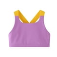 thumbnail image 5 of 1/3 Pack Kids Teens Girls Basic Sports Bra Sleeveless Crisscross Keyhole Back Crop Top for Dance/Yoga/Running, 5-13 Years, 5 of 9