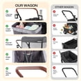 thumbnail image 5 of HARPPA Foldable Wagon Stroller for 2 Toddlers with Pull & Push Handle, Canopy, 32.9lbs, Gray, 5 of 13