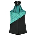 thumbnail image 6 of Yeahdor Kids Girls Glittery Sequins Ballerina Leotard Gymnastics Dance Costume Sleeveless Jazz Hip Hop Dance Jumpsuit Light Green 6, 6 of 7