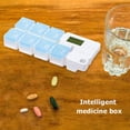thumbnail image 1 of Organizador Smart 7-Day Pill Organizer Timing Reminder Medicine Weekly Box (Azul B) Wdftyju Libre de BPA, 1 of 4