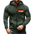 thumbnail image 4 of Stamzod Fall Jackets for Men Casual Long Sleeve Zip Up Hoodie Plus Size Hooded Sweatshirt for Men with Pocket Army Green C S, 4 of 6