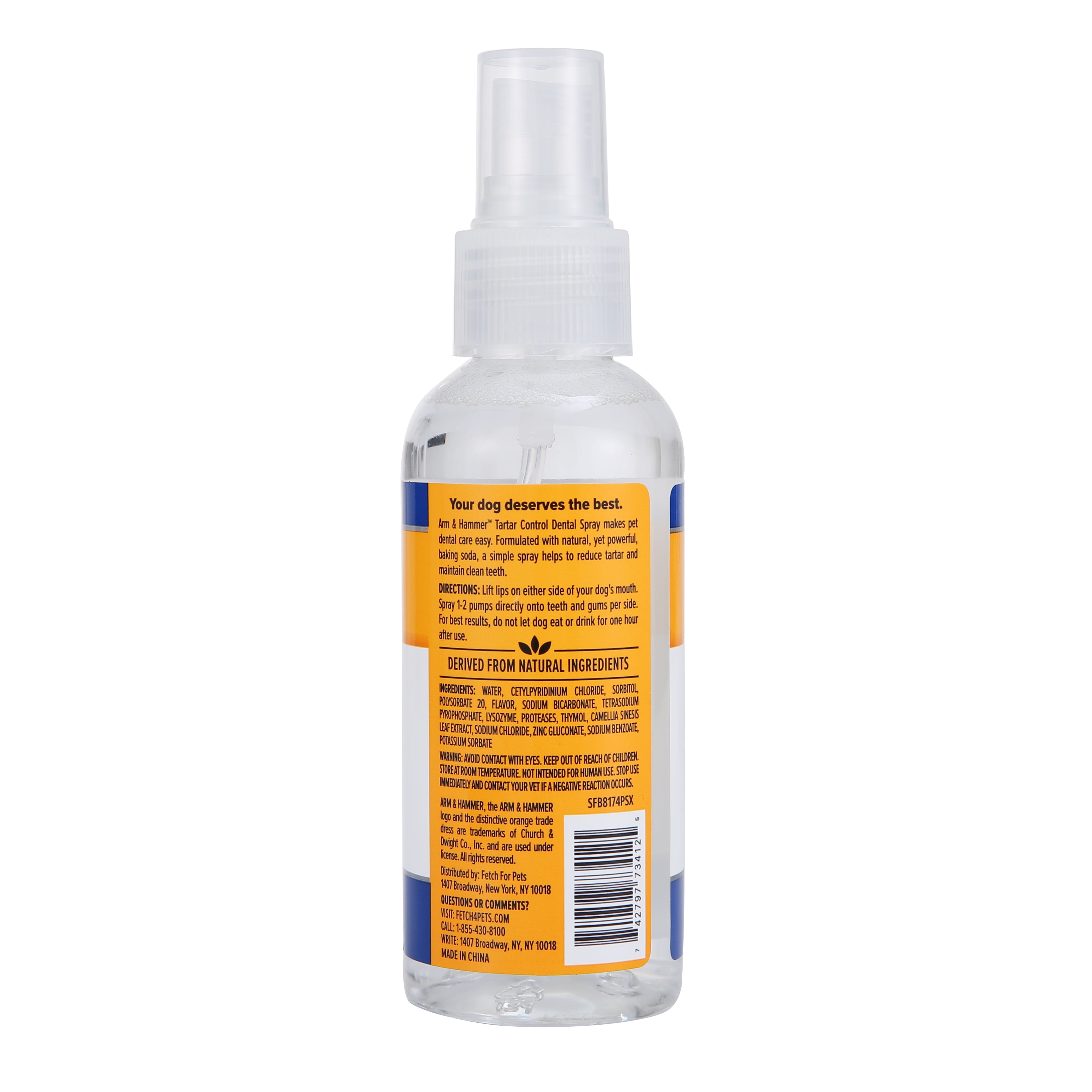 Arm Hammer For Pets Tartar Control Dental Spray for Dogs Mint Flavor 4 oz. Walmart