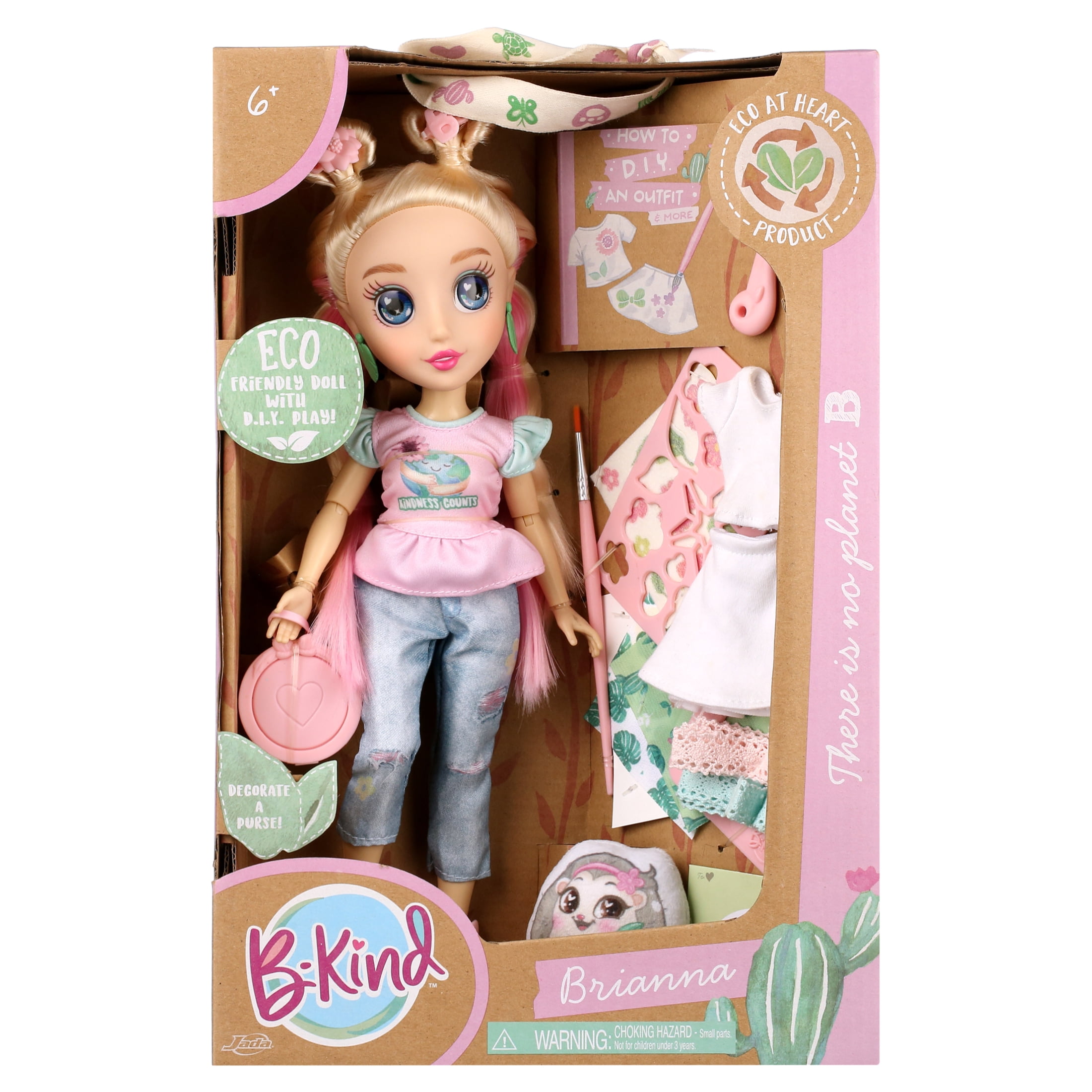 BeKind: Brianna Eco-Friendly Fashion Doll, with Diy Play, for Kids