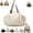 Cream, variant on Ekon Essential Tote Bag, 3-in-1 Convertible Backpack with 15 Pockets, Multifunctional Organizer for Travel & Daily Commute