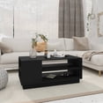 thumbnail image 1 of vidaXL Coffee Table Black 102x55x43 cm Engineered Wood, 1 of 4