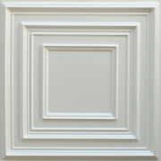 Dundee Deco's Traditional Silver Square Glue Up/Drop In Ceiling Panels, 2 ft. X 2 ft. (4 sq ft.) each, Pack of 50