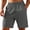 Gray, variant on Mens Textured Casual Shorts Drawstring Elastic Waist Loose Fit Knee Length Shorts For Streetwear And Daily Wear,Beige,XXL