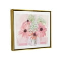 thumbnail image 3 of Stupell Industries Delicate Pink Flower Blossoms Bouquet Doily Vase Graphic Art Metallic Gold Floating Framed Canvas Print Wall Art, Design by unknown, 3 of 6