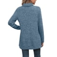thumbnail image 4 of KIHOUT Spring Winter Womens Tops Casual Solid Color Pullover Round-Neck Turtleneck Long Sleeve Blouse Loose Blouse Tops, 4 of 8