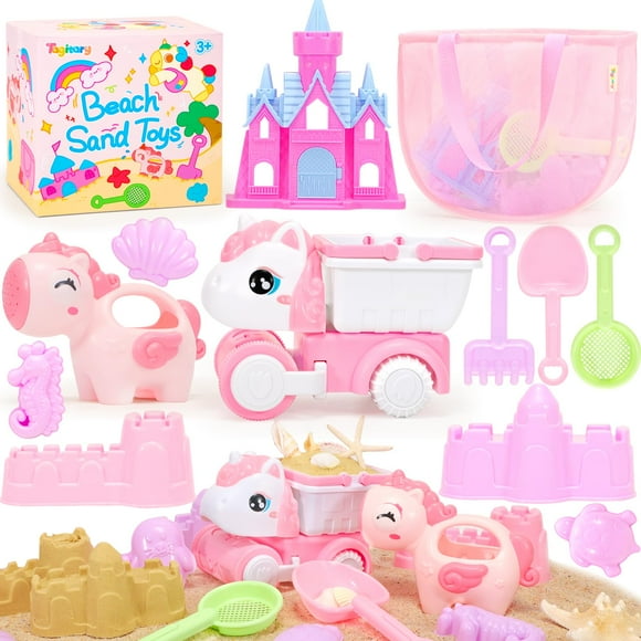 Juguetes de playa Tagitary Unicorn Sand con bolsa de malla para niños