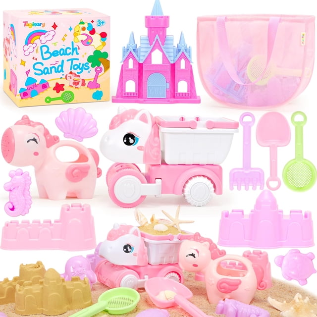 Juguetes de playa Tagitary Unicorn Sand con bolsa de malla para niños