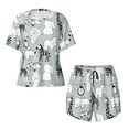 thumbnail image 4 of Picia African Animals Pajamas Sets for Women Soft Short-Sleeved Pjs with Lounge Shorts Two Piece Sleepwear-X-Large, 4 of 9