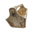 thumbnail image 5 of colaxi Low Picnic Table Wooden Snack Table 2in1 Wooden Basket Portable Wine Picnic Table Dish for Cheese and Fruit for Park Barbecue Light Brown, 5 of 9