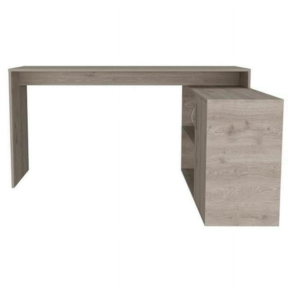 Contemporary & Professional Home Office Desk, Light Grey