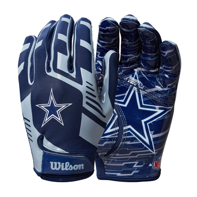Guantes de fútbol wilson nfl stretch fit - dallas - adulto (wtf9326dl)