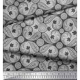 thumbnail image 2 of Soimoi Gray Moss Georgette Fabric Paisleys Paisley Decor Fabric Printed BTY 44 Inch Wide, 2 of 3