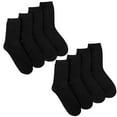 thumbnail image 2 of Loritta Women Crew Socks, Soft Cotton Dress Socks Pack Athletic Socks for Women Black, Size 9-11, 8 Pairs, 2 of 7