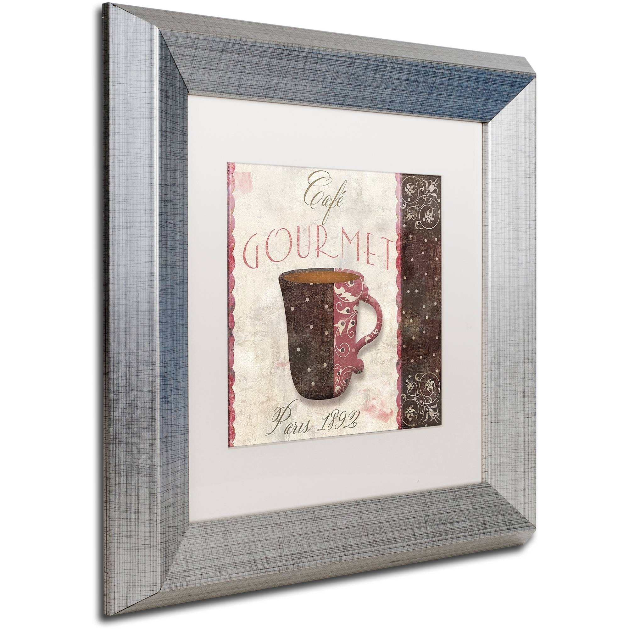 Trademark Fine Art "Patisserie XII" Canvas Art by Color Bakery White Matte, Silver Frame