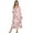 Pink Floral, variant on SEANATIVE Long Sleeve Nightgown for Women Cozy Full Length Bedroom Pajama Dress, Soft Sleepshirt Button Front Sleepshirt Nightshirts, S, Snowflake Beige