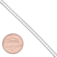 thumbnail image 2 of 3.1mm Solid .925 Sterling Silver Flat Omega Chain Necklace, 20 inches, 2 of 7