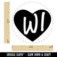 thumbnail image 2 of WI Wisconsin State in Heart Self-Inking Rubber Stamp Ink Stamper - Brown Ink - Mini 1/2 Inch, 2 of 7