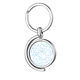 thumbnail image 1 of Flor azul planta pintura Rotating keychain Metal Keyring Holder, 1 of 2