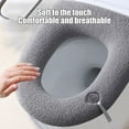 thumbnail image 4 of Four Seasons Universal Warm Toilet Seat, Home Toilet Seat, Thickened Soft Toilet Cover Cover, Retractable Washable Comfortable Toilet Cover, Reusable, For All Oval Toilet Seat, 4 of 7