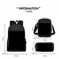 thumbnail image 2 of Soccer Star Messi Backpack Three-piece Teenager Schoolbag Student Cartoon Backpack, 2 of 4