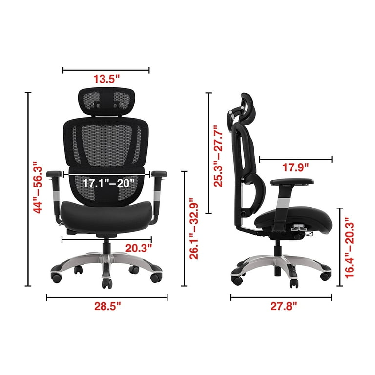 HY Staples Hyken Pro Ergonomic Fabric Swivel Task Chair Black