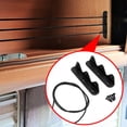 thumbnail image 4 of Mistaha RV Shower Corner Storage Bar with Elastic Rope and Aluminum Alloy Construction in Sleek Black Color, 4 of 6