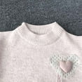 thumbnail image 5 of AHTJRT Girls Crewneck Sweaters Love Heart and Bowknot Printed Tops Fashion Lightweight Comfy Soft Long Sleeve Warm Tops Beige 7-8 Years, 5 of 6