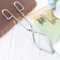 thumbnail image 1 of BESTYASH 1Set Silver Semicircle Beaker Tongs Kitchen Use Heat Resistant Laboratory Tools 11.79X3.93X0.24in, 1 of 5